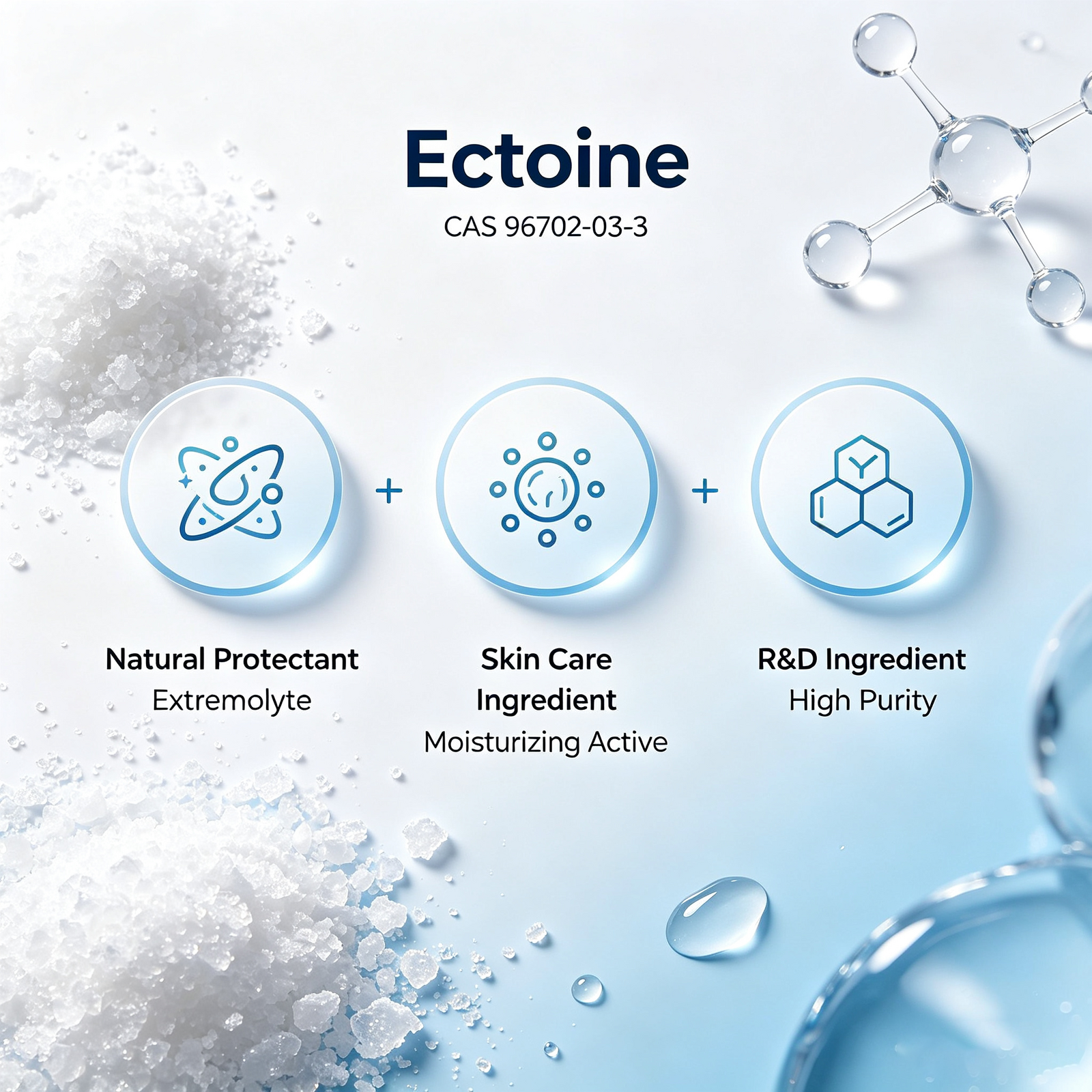 Ectoine CAS 96702-03-3 Compatible Solute from HalomonasFermentation