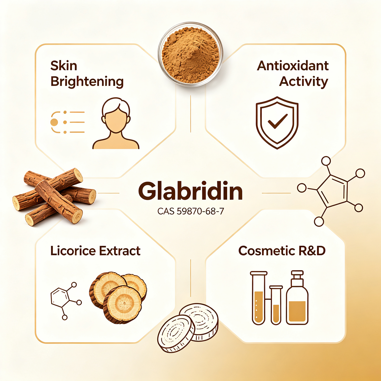 Glabridin CAS 59870-68-7 Isoflavan Phenol from Glycyrrhiza glabra