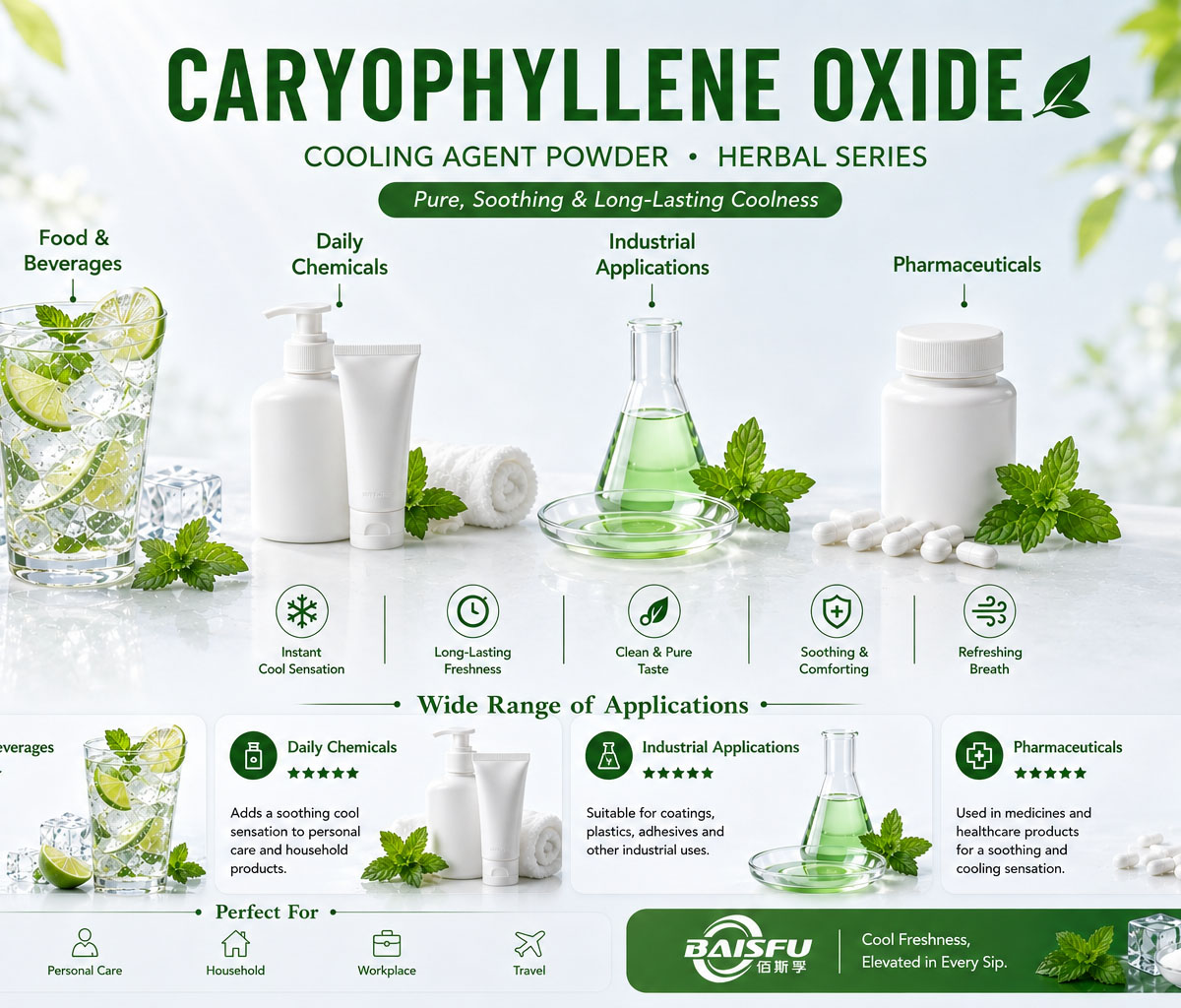 The uses of Xi'an Taima Bioengineering Caryophyllene Oxide