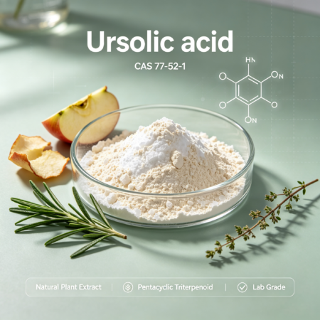 Ursolic Acid CAS 77-52-1 Pentacyclic Triterpene from Rosemary, Ligustrum & Apple Peel